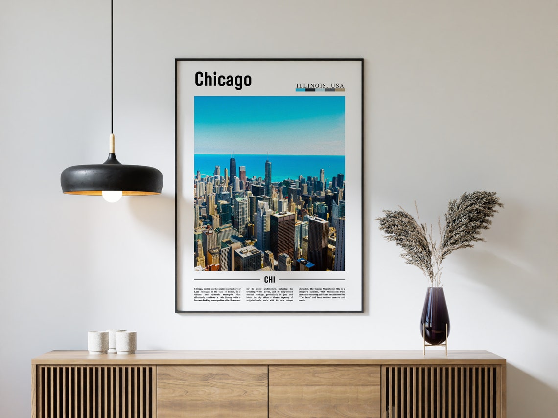 Chicago Print Chicago Poster Chicago Wall Art United States Photo United States Poster United States Print - Image 4