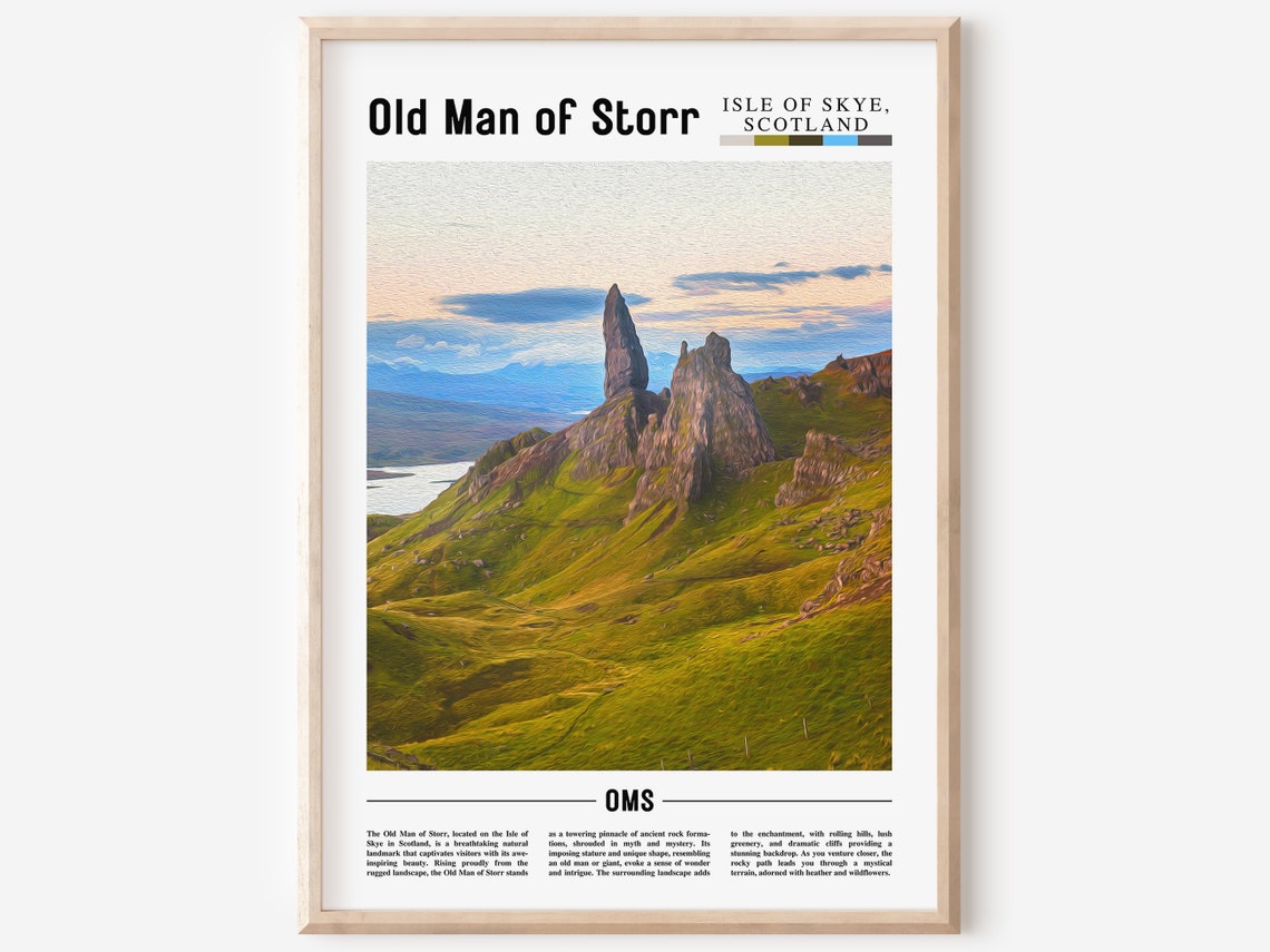 Old Man Of Storr Poster Old Man Of Storr Print Old Man Of Storr Wall Art Europe Photo Europe Poster Europe Print Travel Poster