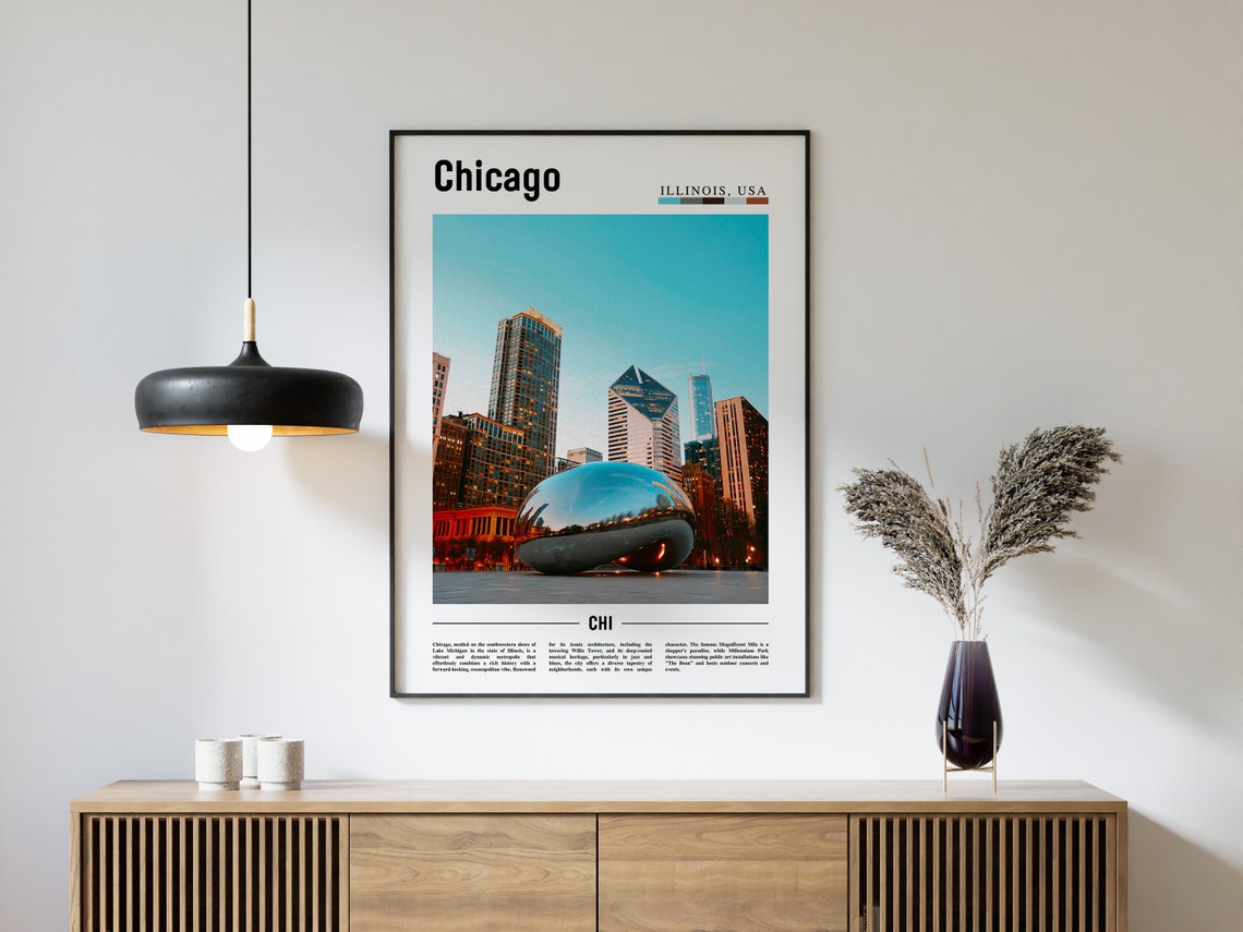 Chicago Print Chicago Poster Chicago Wall Art United States Photo United States Poster United States Print - Image 4