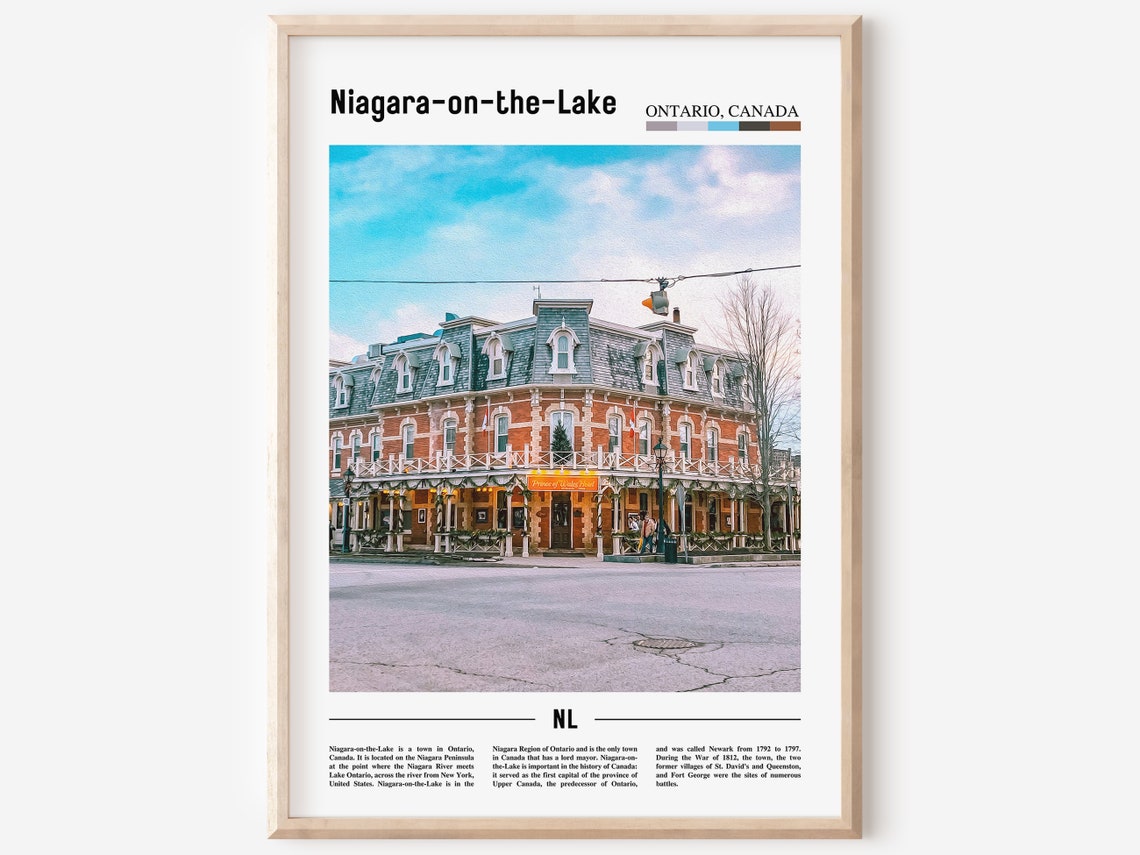 Niagara On The Lake Print Niagara On The Lake Poster Niagara On The Lake Wall Art Minimal Travel Print City Poster Oil Painting Poster