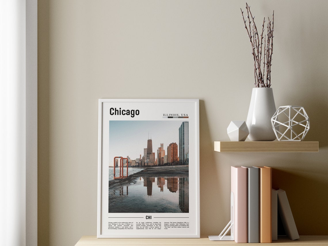 Chicago Print Chicago Poster Chicago Wall Art United States Photo United States Poster United States Print - Image 3