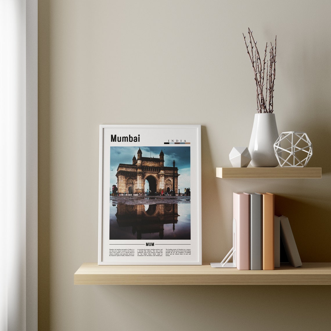 Mumbai Poster Mumbai Print Mumbai Wall Art Asia Print Asia Poster Asia Photo Minimal Travel Poster - Image 3