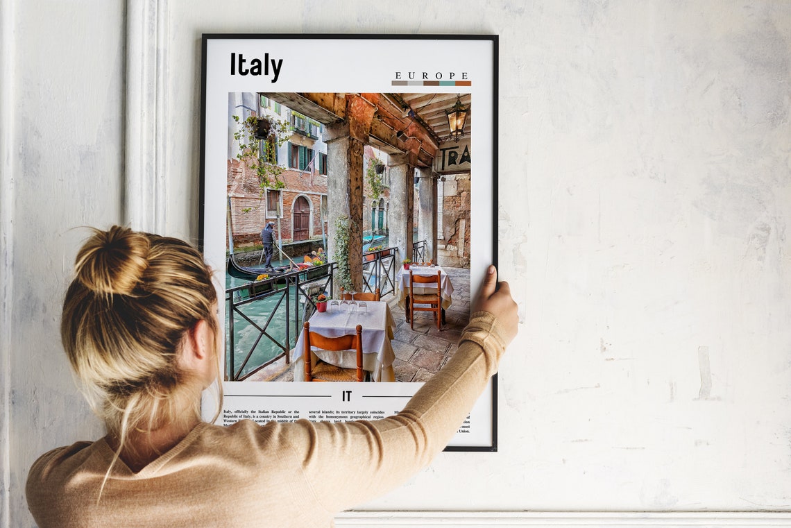 Italy Poster Italy Print Italy Wall Art Italy Photo Italy Poster Italy Print Italy Wall Art Minimal Travel Poster - Image 4