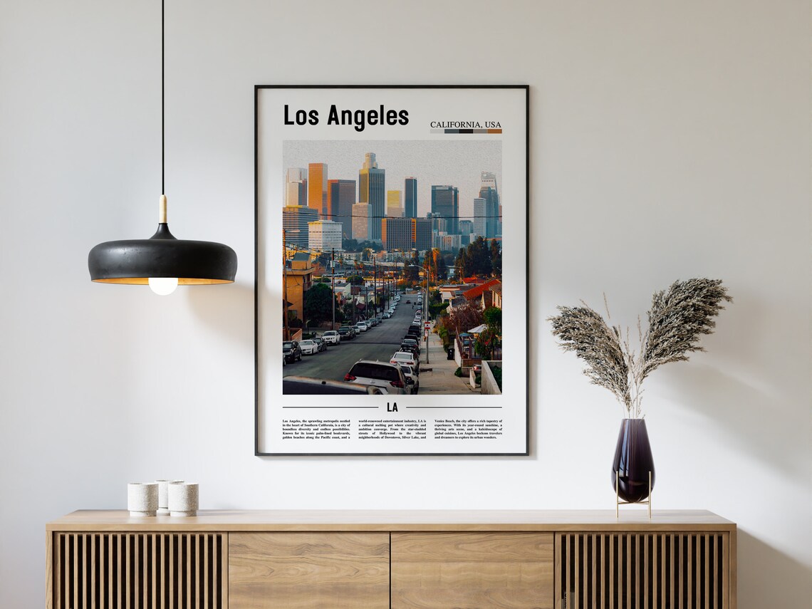 Los Angeles Print Los Angeles Poster Los Angeles Wall Art La Print La Poster La Wall Art La Photo - Image 4