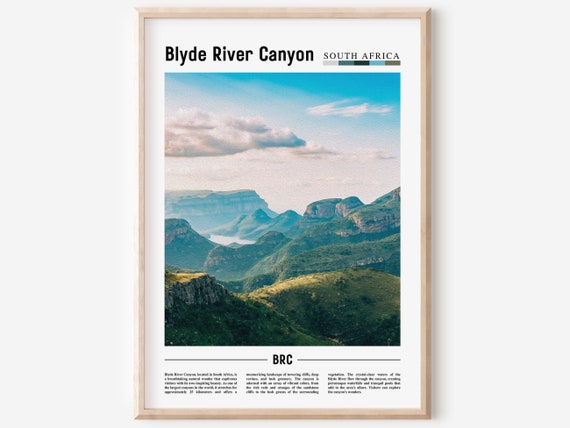 Blyde River Canyon Poster Blyde River Canyon Print Blyde River Canyon Wall Art Minimal Travel Print Travel Destination