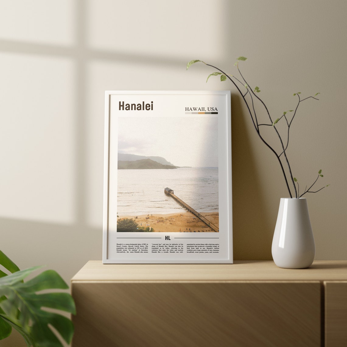 Hanalei Print Hanalei Poster Hanalei Wall Art Oil Painting Poster Colorful City Print City Artwork Travel Artwork Travel Wall Art - Image 3