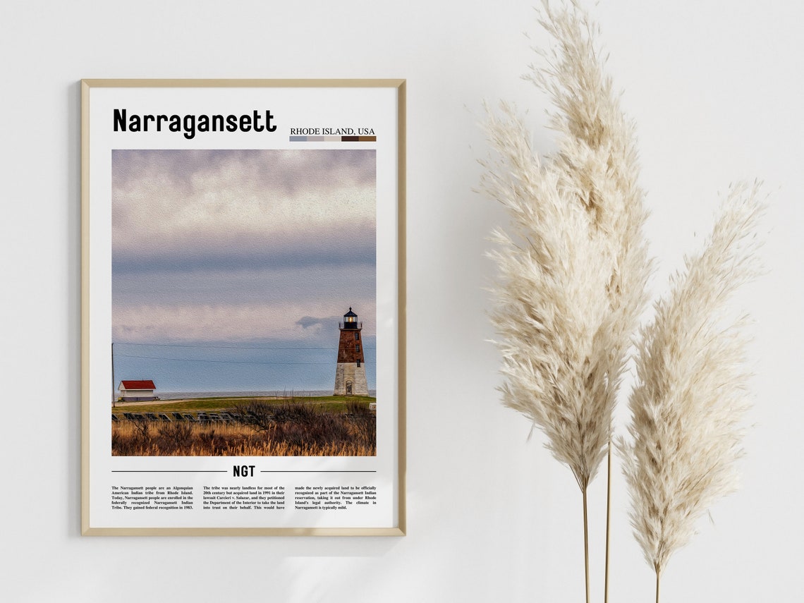 Narragansett Poster Narragansett Print Narragansett Wall Art United States Photo United States Poster United States Print - Image 3