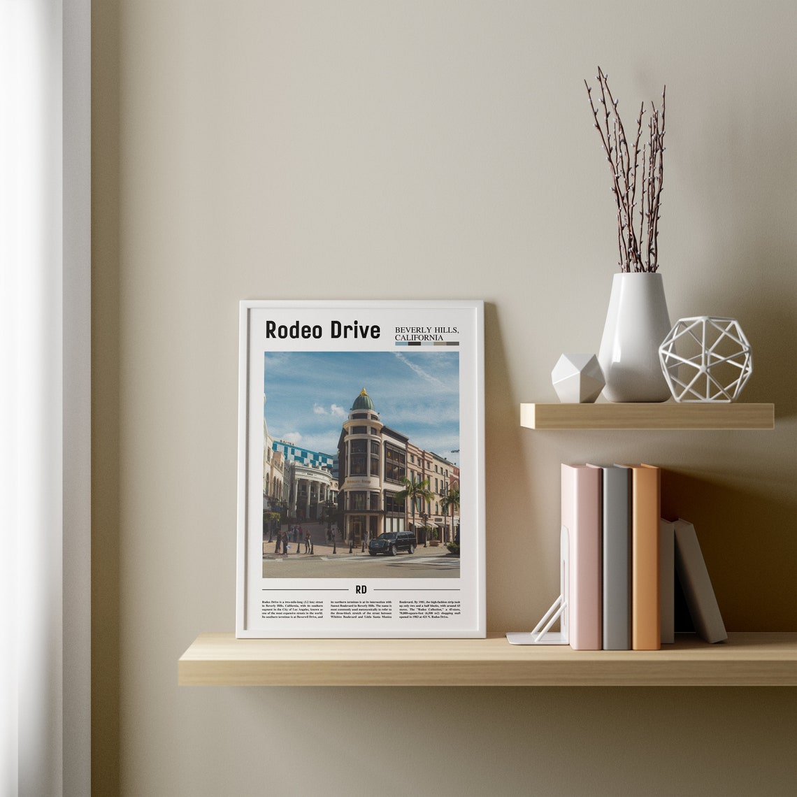 Rodeo Drive Print Rodeo Drive Poster Rodeo Drive Wall Art Minimal Travel Print Minimal City Poster Travel Destination Oil Painting Poster - Image 3