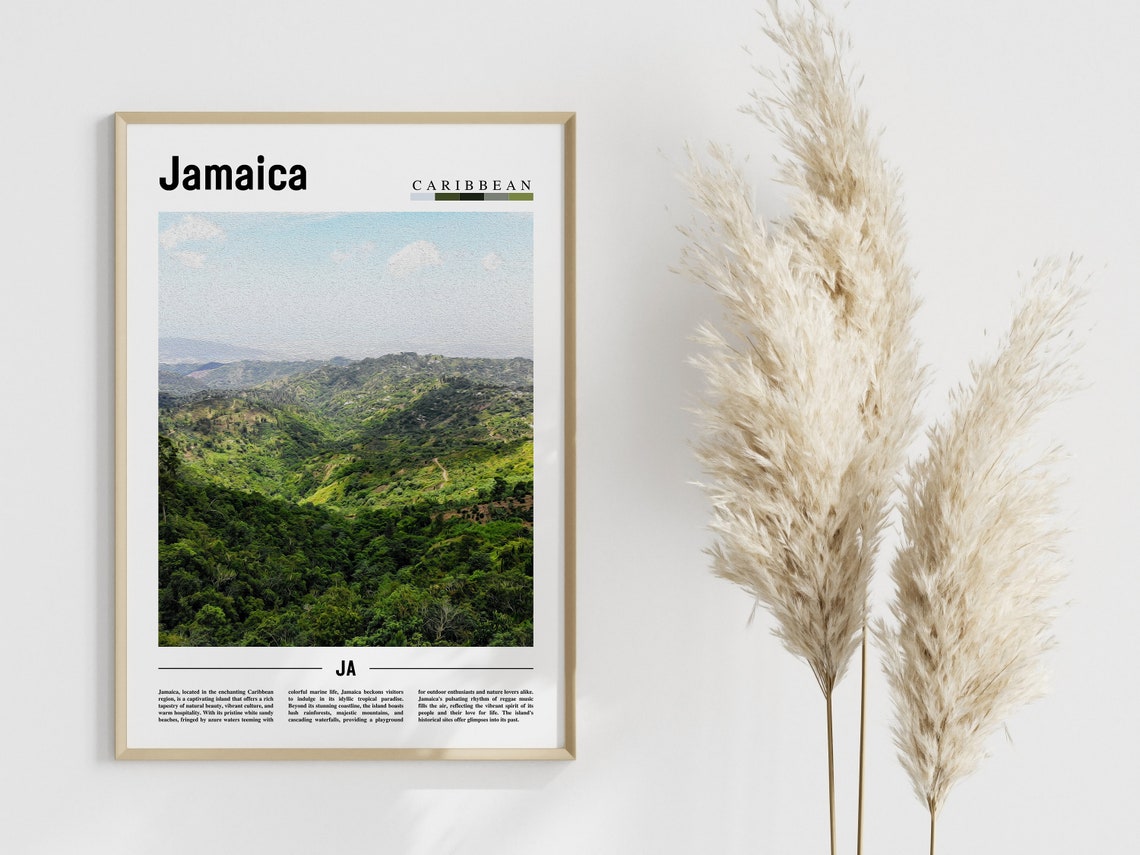 Jamaica Poster Jamaica Print Jamaica Wall Art Caribbean Photo Caribbean Poster Caribbean Print Travel Poster - Image 4
