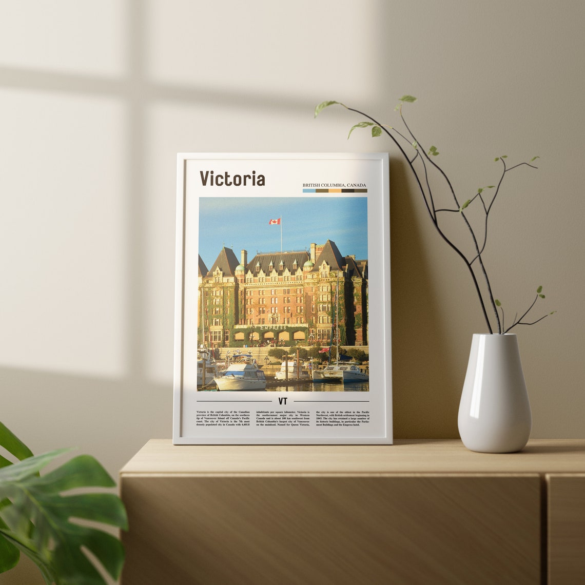 Victoria Print Victoria Poster Victoria Wall Art Oil Painting Poster Colorful City Print City Artwork Travel Artwork Travel Wall Art - Image 2