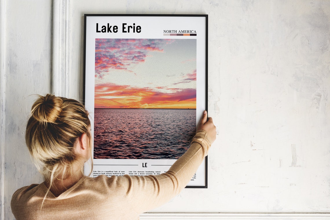Lake Erie Poster Lake Erie Print Lake Erie Wall Art North America Photo North America Poster North America Print - Image 5