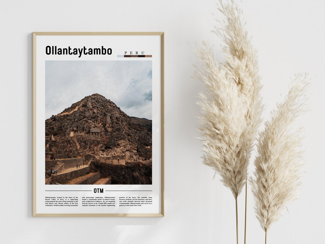 Ollantaytambo Poster Ollantaytambo Print Ollantaytambo Wall Art South America Poster South America Print Travel Poster - Image 4