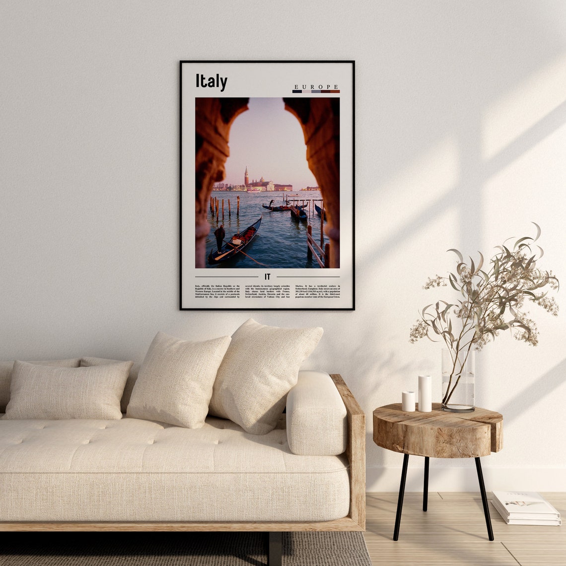 Italy Poster Italy Print Italy Wall Art Italy Photo Italy Poster Italy Print Italy Wall Art Minimal Travel Poster - Image 2