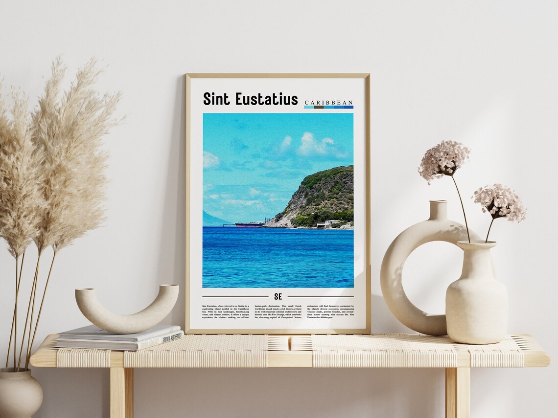 Sint Eustatius Travel Poster, Caribbean Photo - Image 6