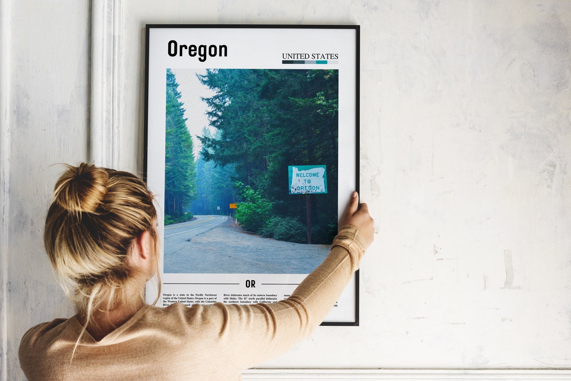 Oregon Poster Oregon Print Oregon Wall Art United States Photo United States Poster United States Print - Image 4