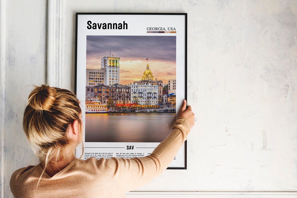 Savannah Travel Poster, Colorful City Artwork - Image 4
