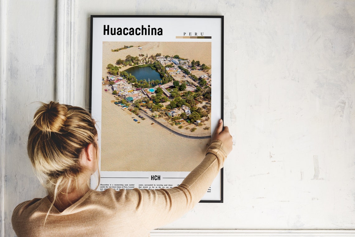 Huacachina Poster Huacachina Print Huacachina Wall Art South America Poster South America Print Travel Poster - Image 5