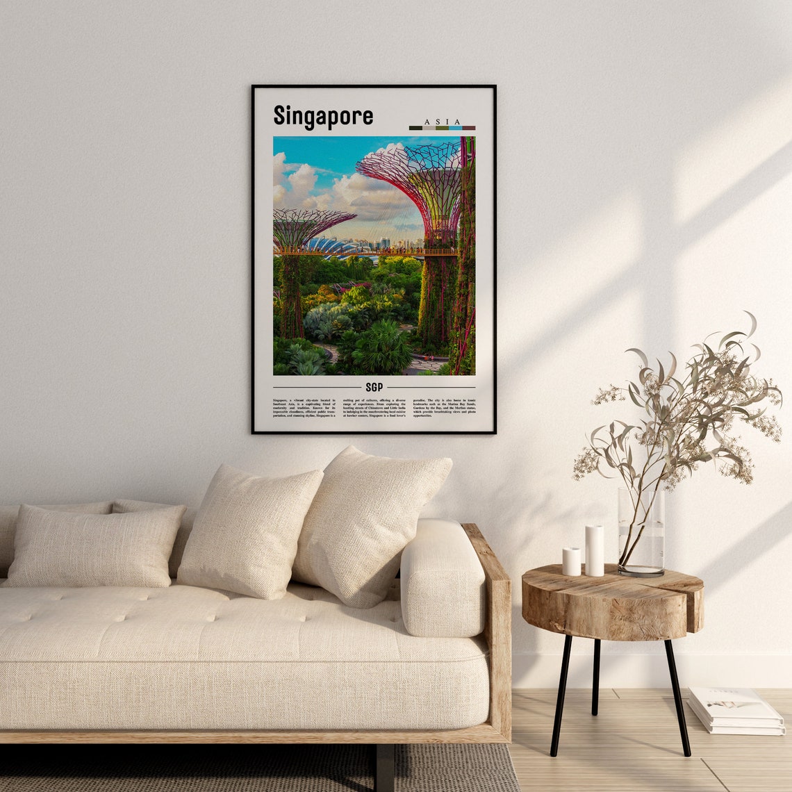 Singapore Poster Singapore Print Singapore Wall Art Asia Print Asia Poster Asia Photo Minimal Travel Poster - Image 2
