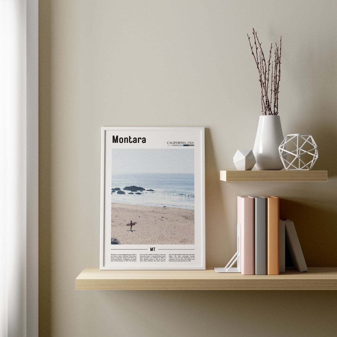 Montara Print Montara Poster Montara Wall Art Minimal Travel Print Minimal City Poster Travel Destination City Print Oil Painting Poster - Image 2