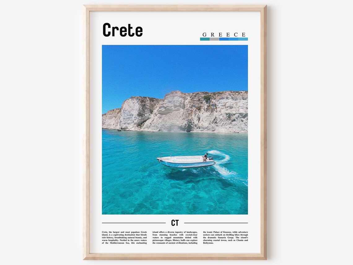 Crete Poster Crete Print Crete Wall Art Europe Photo Europe Poster Europe Print Travel Poster