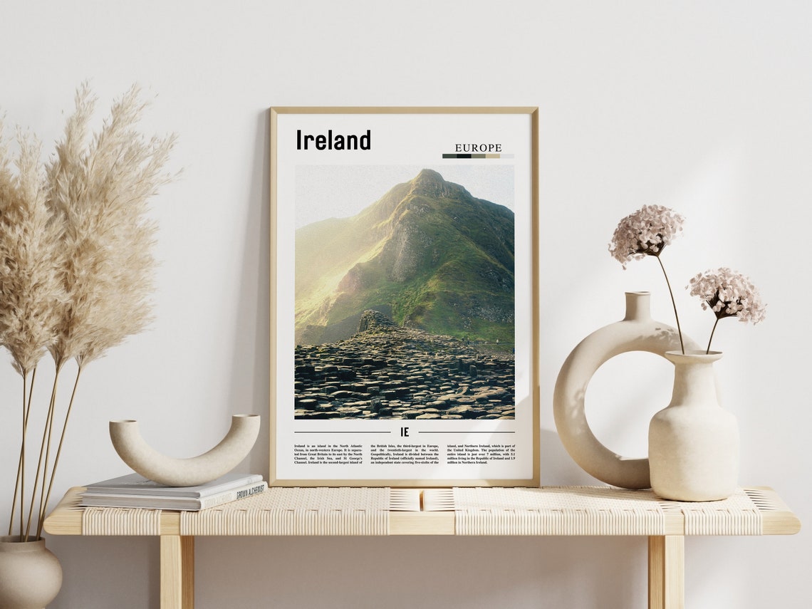 Ireland Print Ireland Poster Ireland Wall Art Minimal Travel Print Minimal City Poster Travel Destination City Print Oil Painting Poster - Image 5