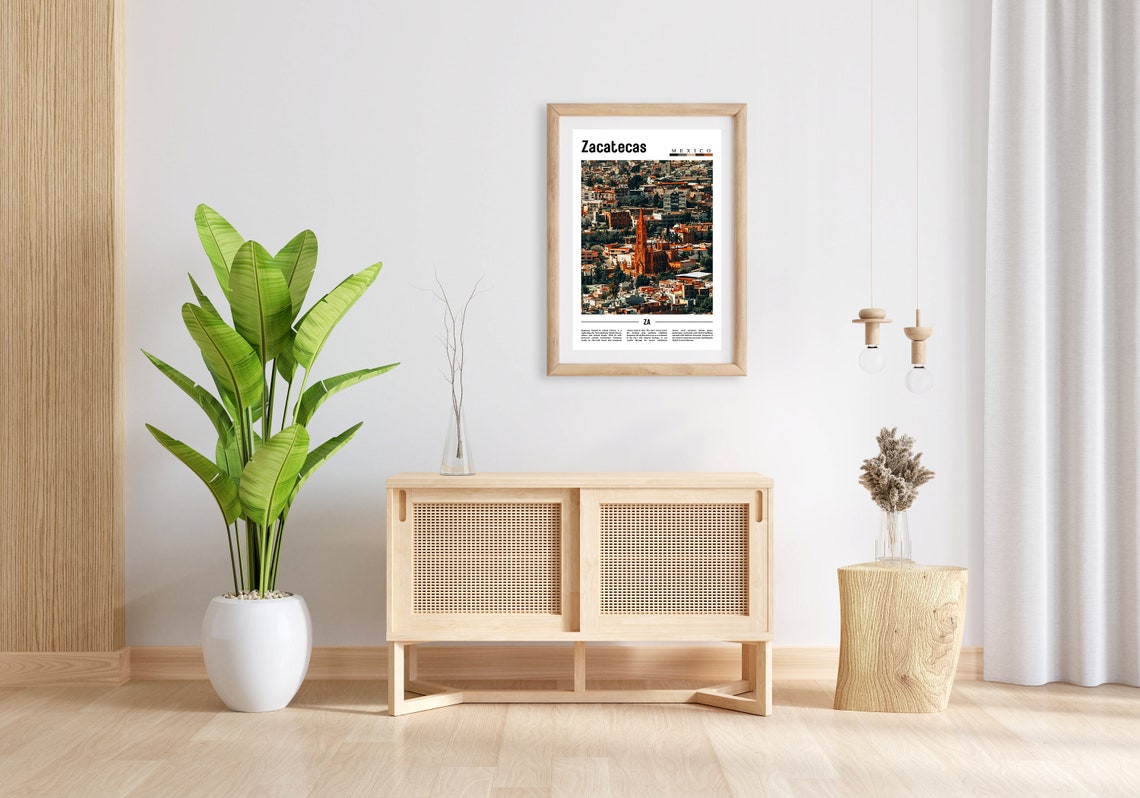 Zacatecas Poster Zacatecas Print Zacatecas Wall Art Minimal Travel Print Travel Destination Oil Painting Poster - Image 5