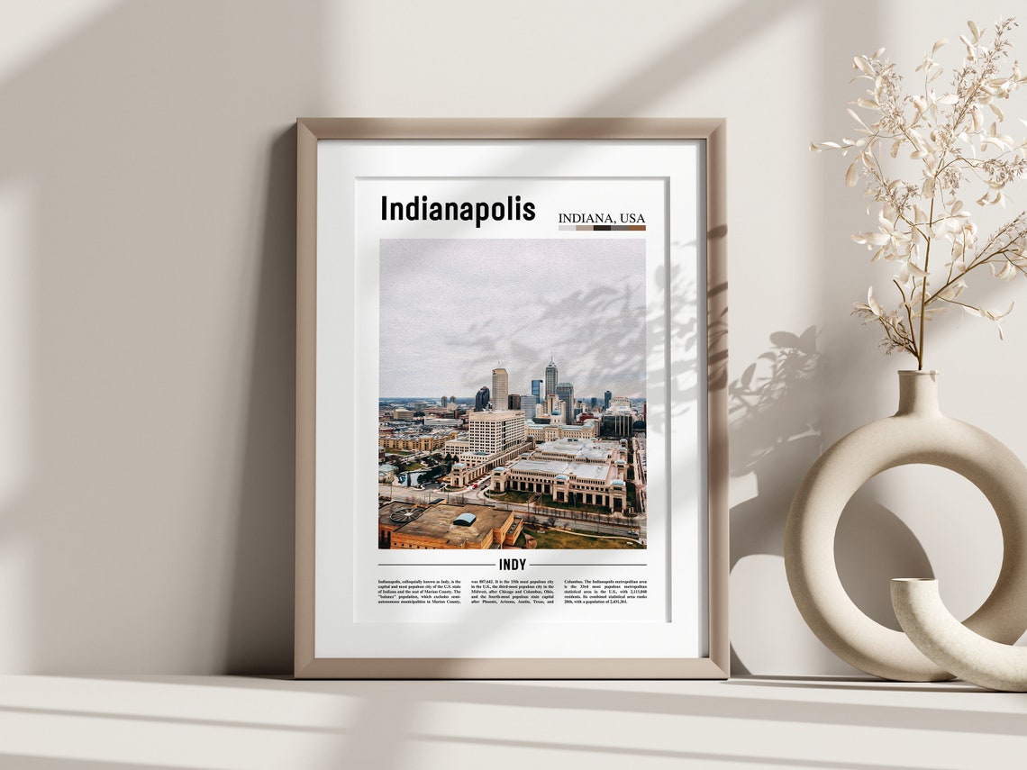 Indianapolis Poster Indianapolis Print Indianapolis Wall Art United States Photo United States Poster United States Print - Image 2