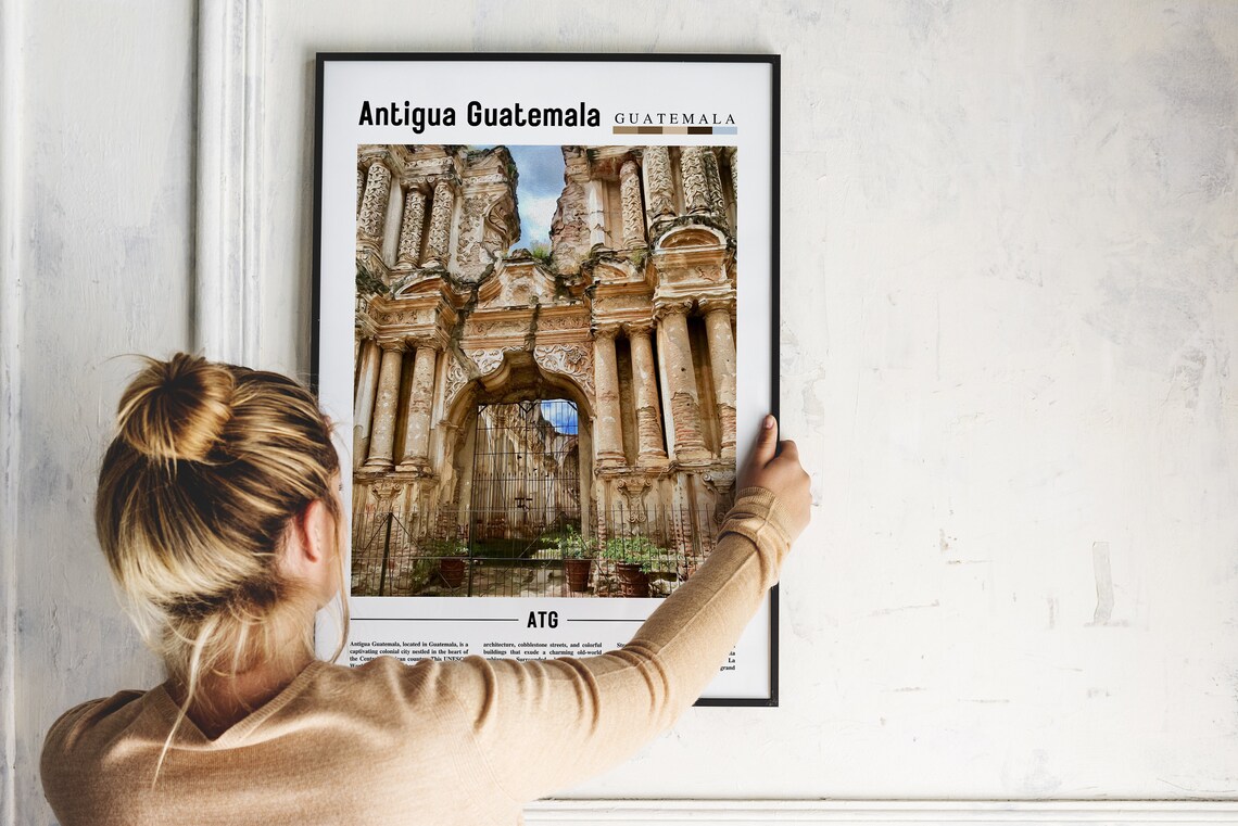 Antigua Guatemala Travel Poster, Central America - Image 5