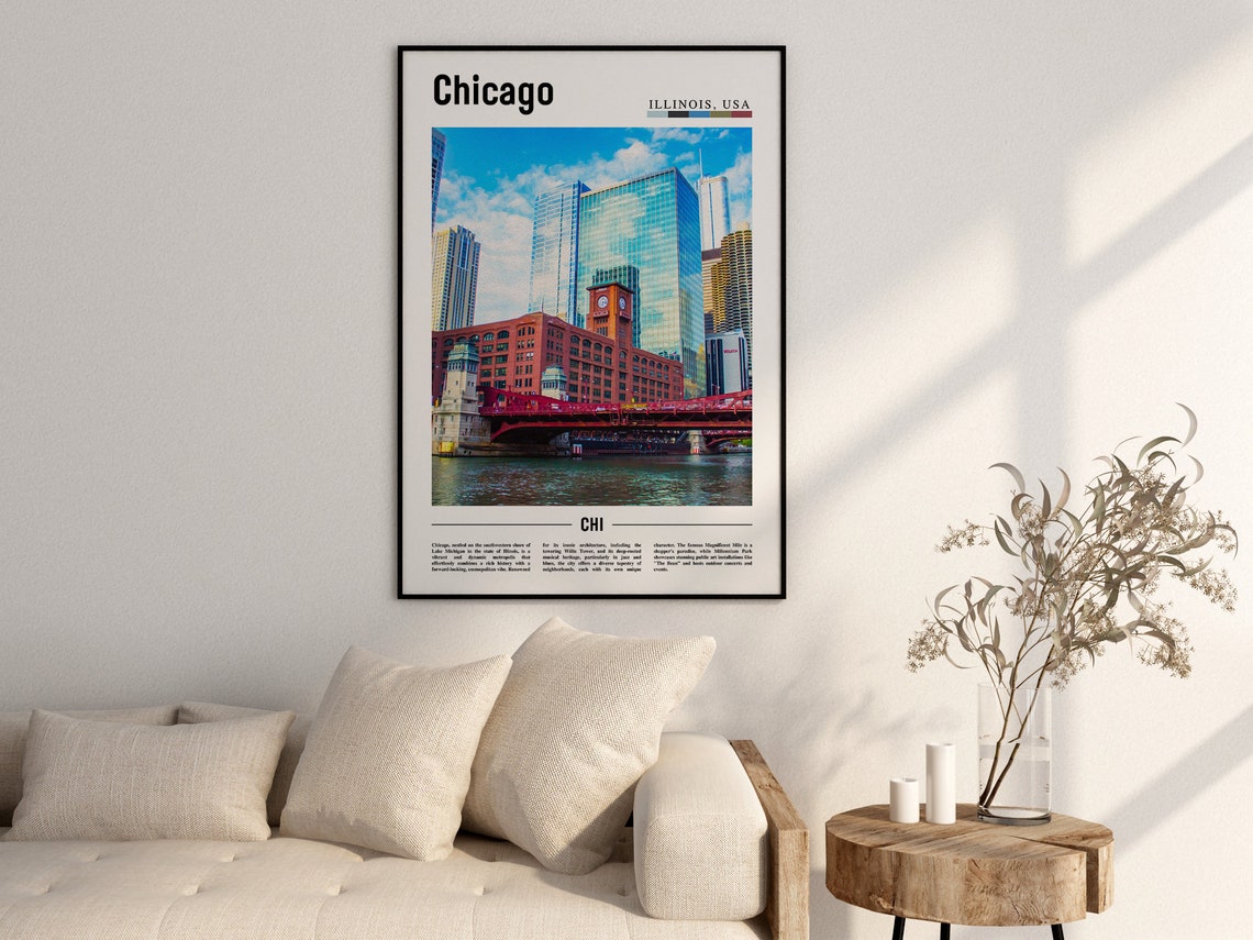 Chicago Print Chicago Poster Chicago Wall Art United States Photo United States Poster United States Print - Image 2