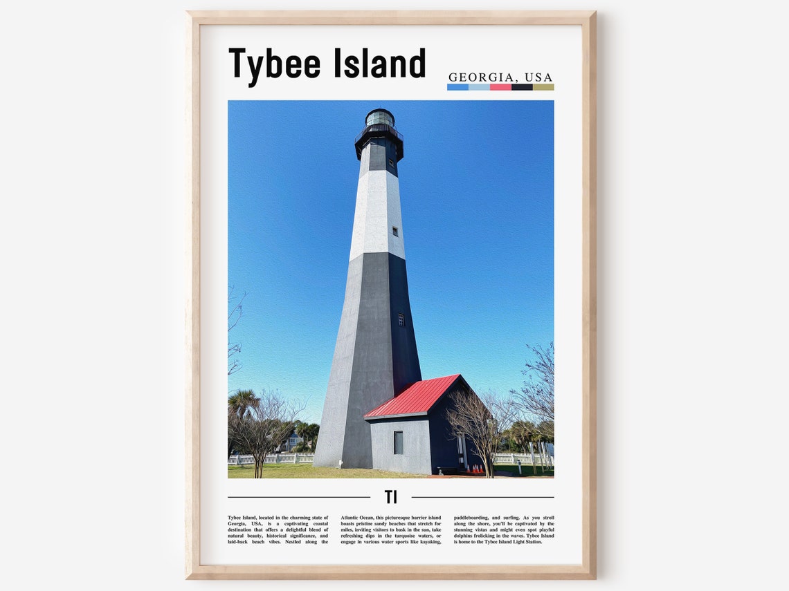 Tybee Island Poster Tybee Island Print Tybee Island Wall Art United States Photo United States Poster United States Print