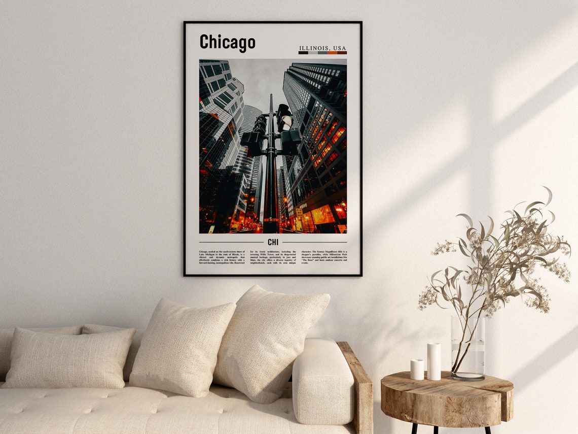 Chicago Print Chicago Poster Chicago Wall Art United States Photo United States Poster United States Print - Image 2