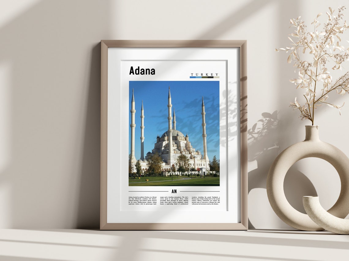 Adana Poster Adana Print Adana Wall Art Europe Photo Europe Poster Europe Print Travel Poster - Image 3