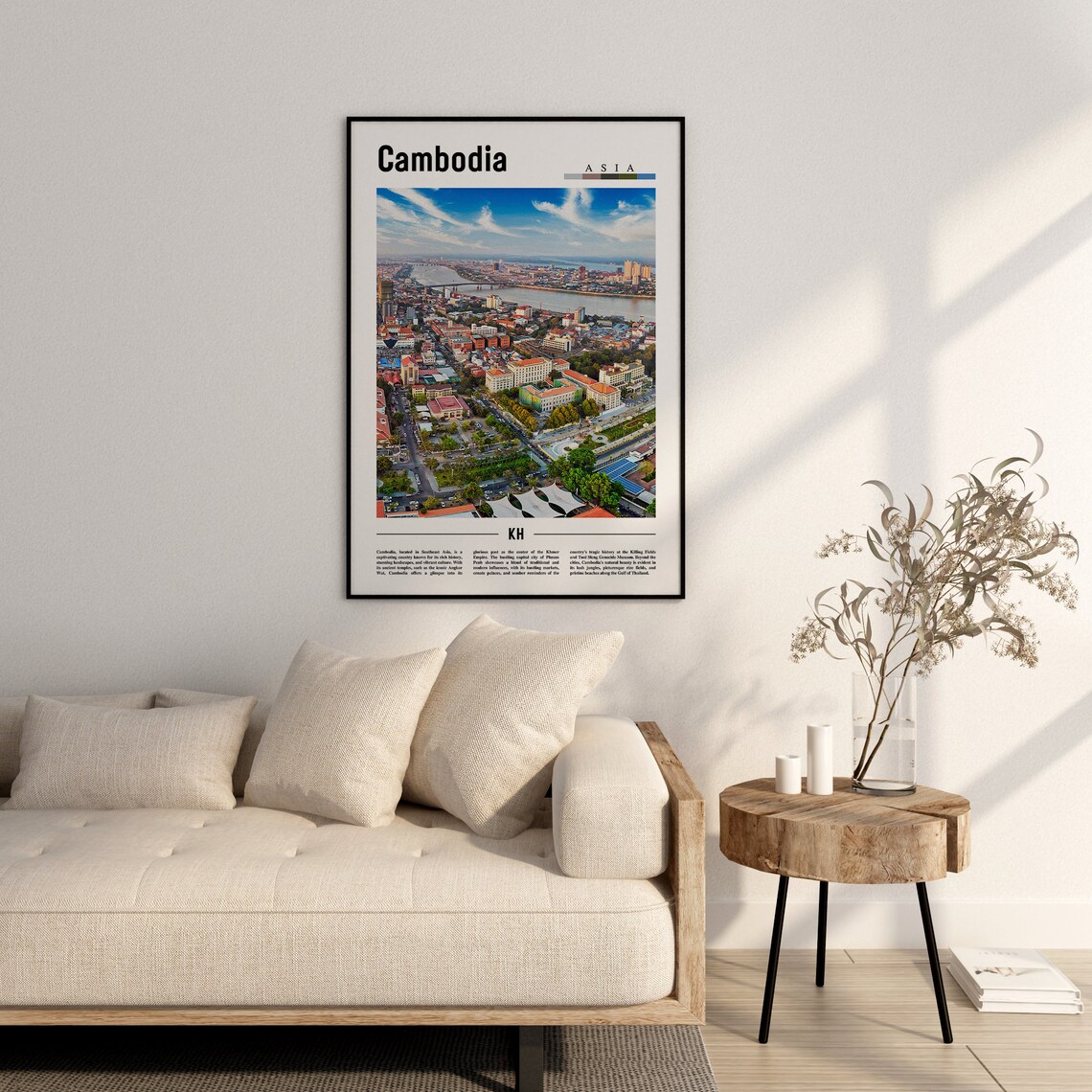Cambodia Poster Cambodia Print Cambodia Wall Art Asia Print Asia Poster Asia Photo Minimal Travel Poster - Image 2