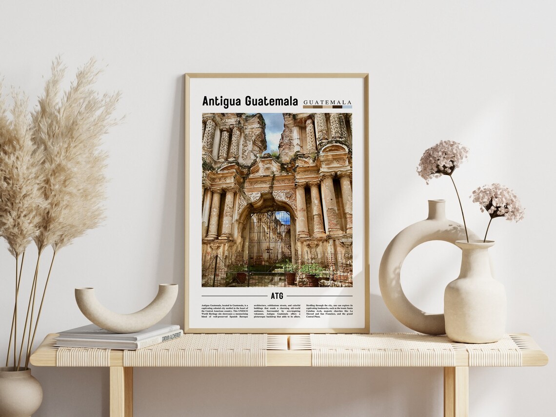 Antigua Guatemala Travel Poster, Central America - Image 6