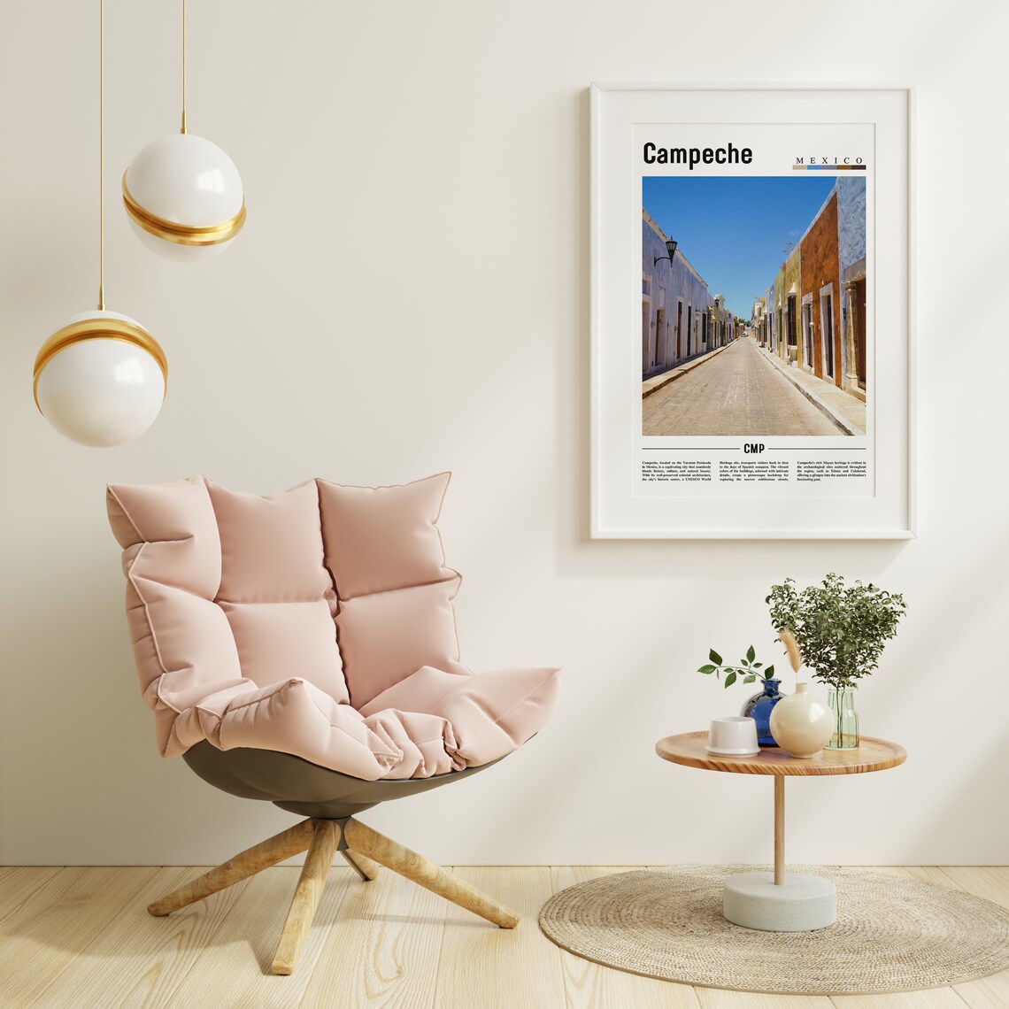 Campeche Minimal Travel Poster, Oil Painting - Image 6
