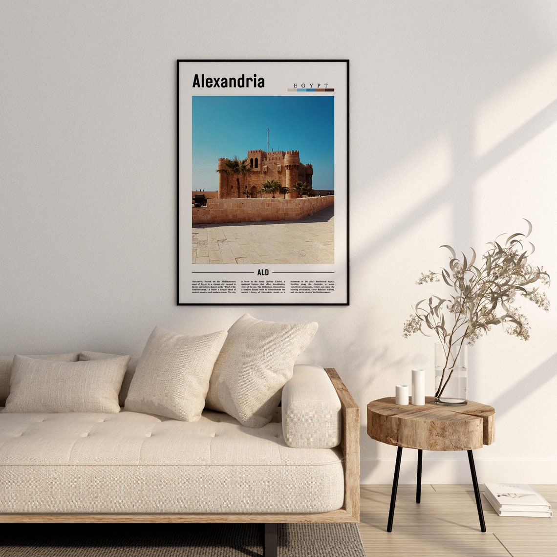 Alexandria Poster Alexandria Print Alexandria Wall Art Minimal Travel Print Travel Destination Oil Painting Poster - Image 3