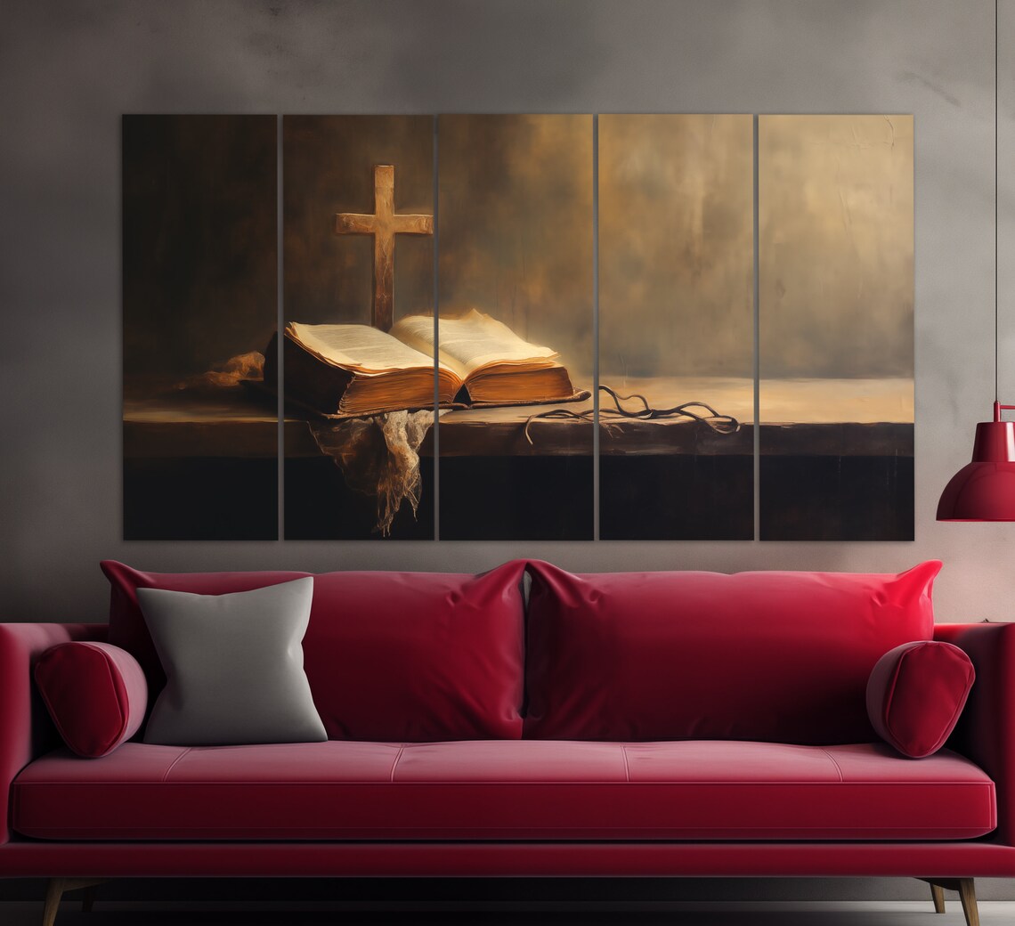 Holy Bible, Vintage Oil-Painting Style Art Print - Image 5