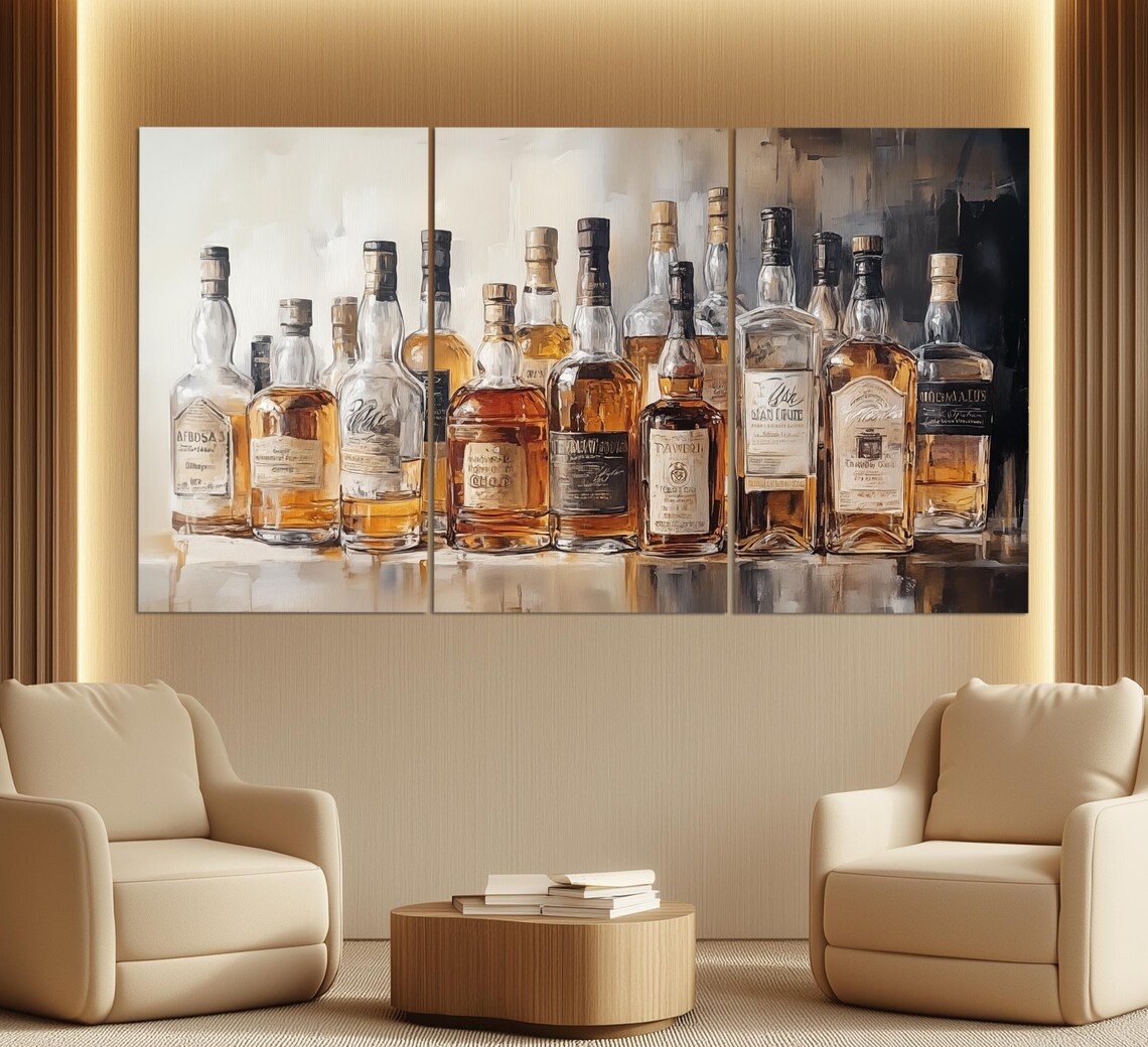 Whiskey Retro Oil-Painting Style Kitchen Art Print - Image 3