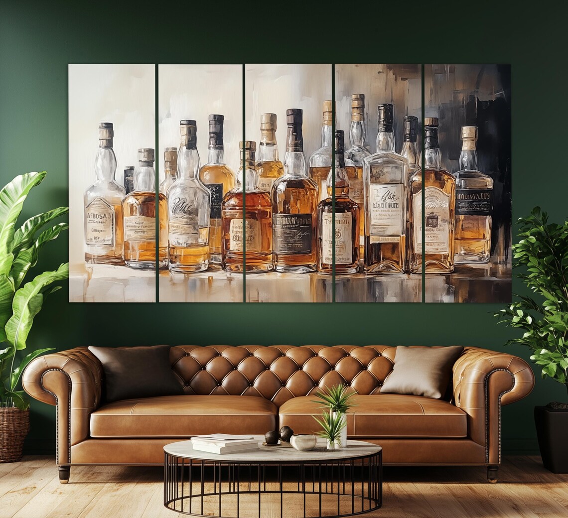 Whiskey Retro Oil-Painting Style Kitchen Art Print - Image 2