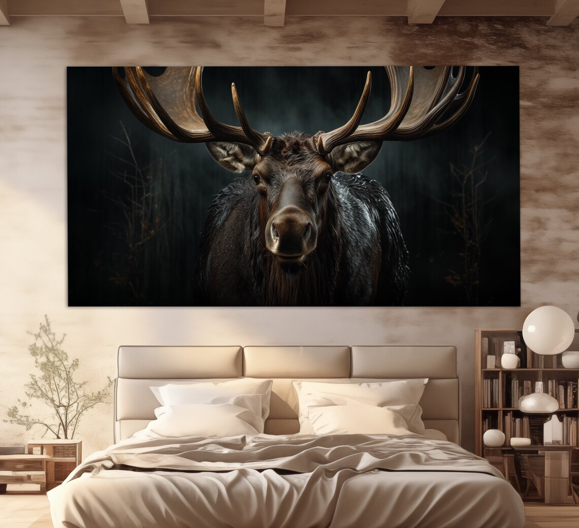 Moose Print, Mystical Animals Wall Art Poster