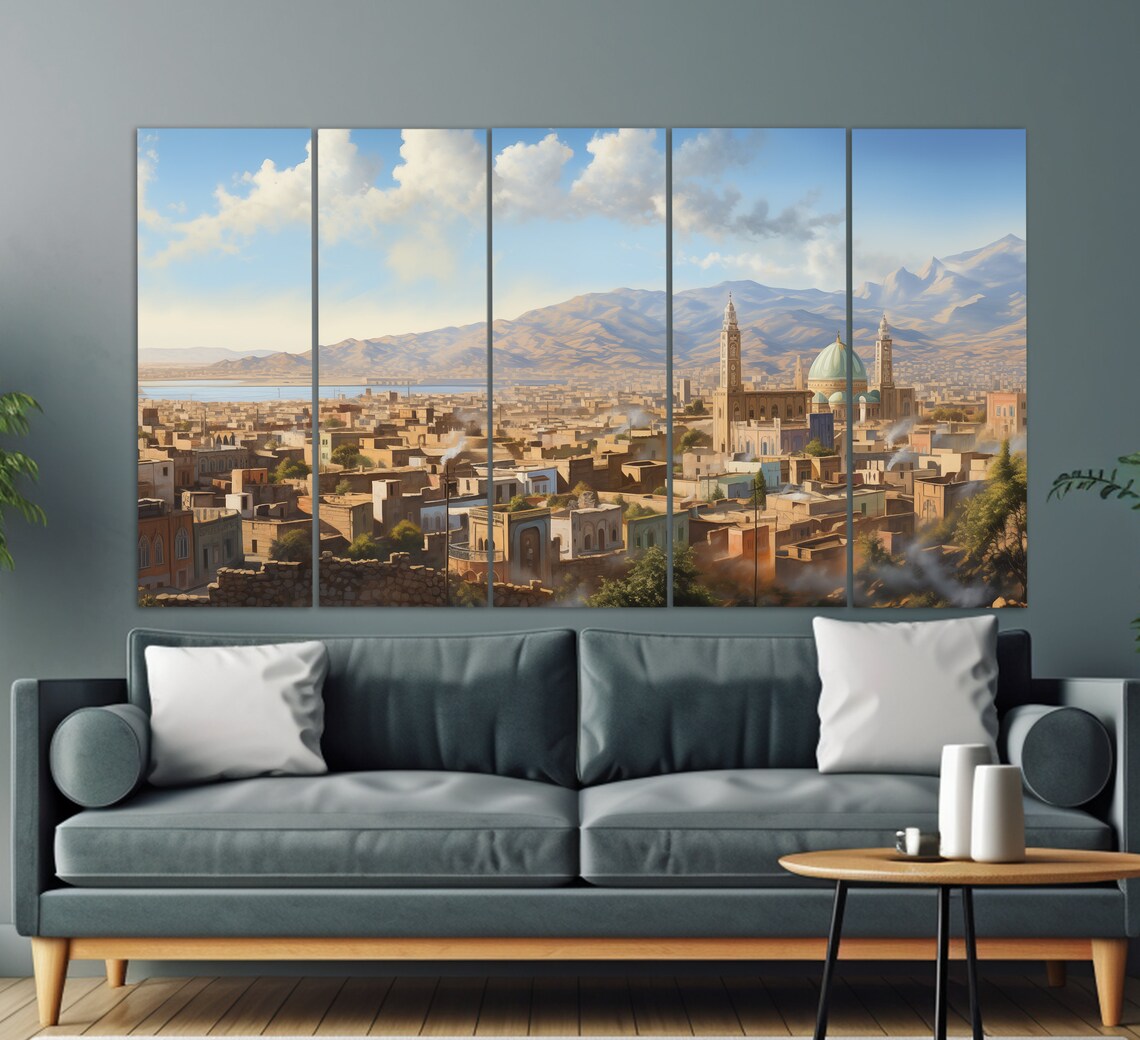 Asmara Abstract Eritrea Skyline Art Print - Image 2
