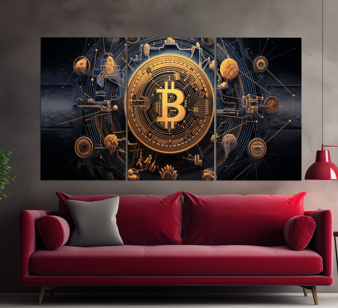 Bitcoin Crypto Office Decor, Trader Gift Art Print - Image 3