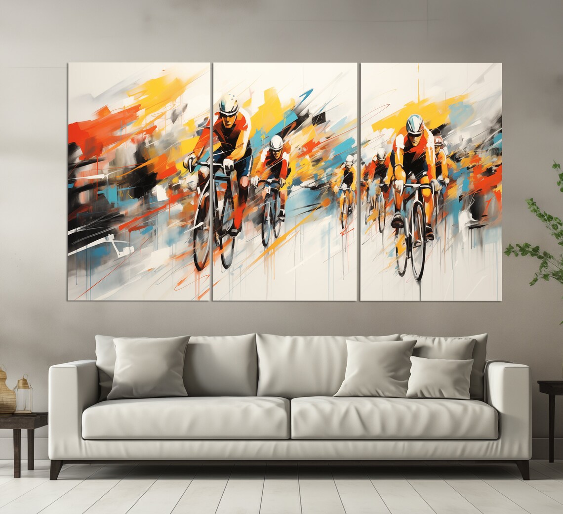 Abstract Cycling Print, Oil Painting Style Poster - Image 5