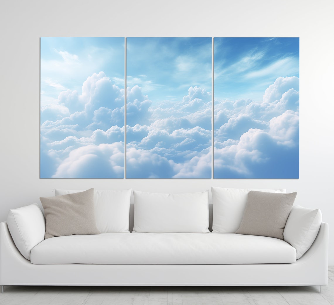 Clouds In The Sky Print Sky Wall Art Bedroom Wall Decor Clouds Painting Clouds Wall Art Clouds Print - Image 2