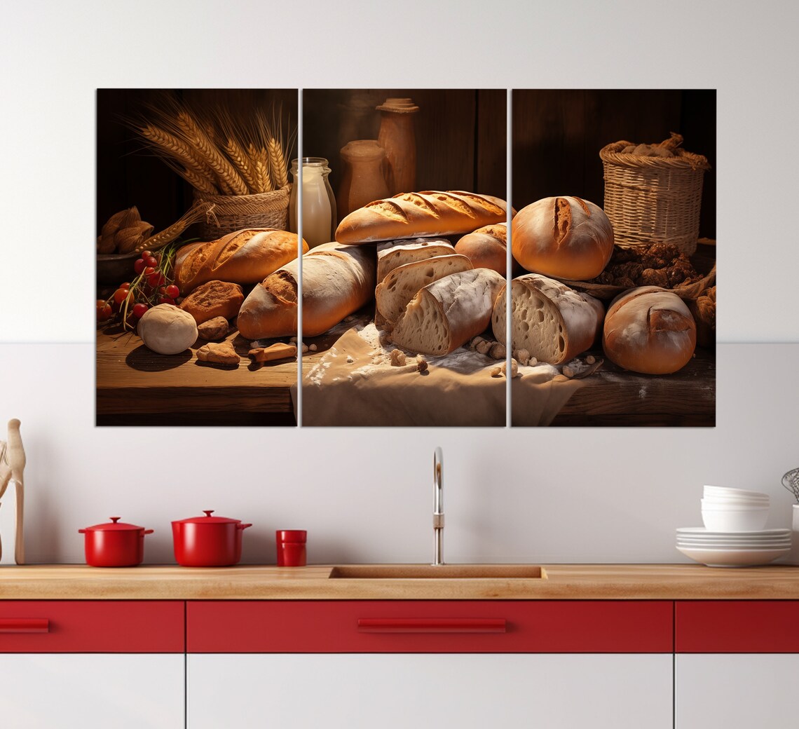 Bread Baking Art Print, Kitchen Wall Decor Gift - Image 4