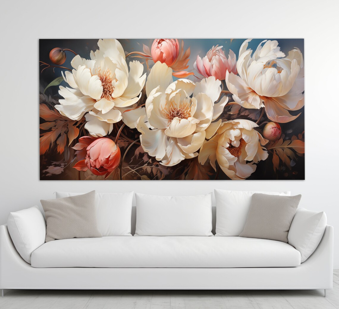 Peonies Floral Art Print, Romantic Abstract Decor - Image 6