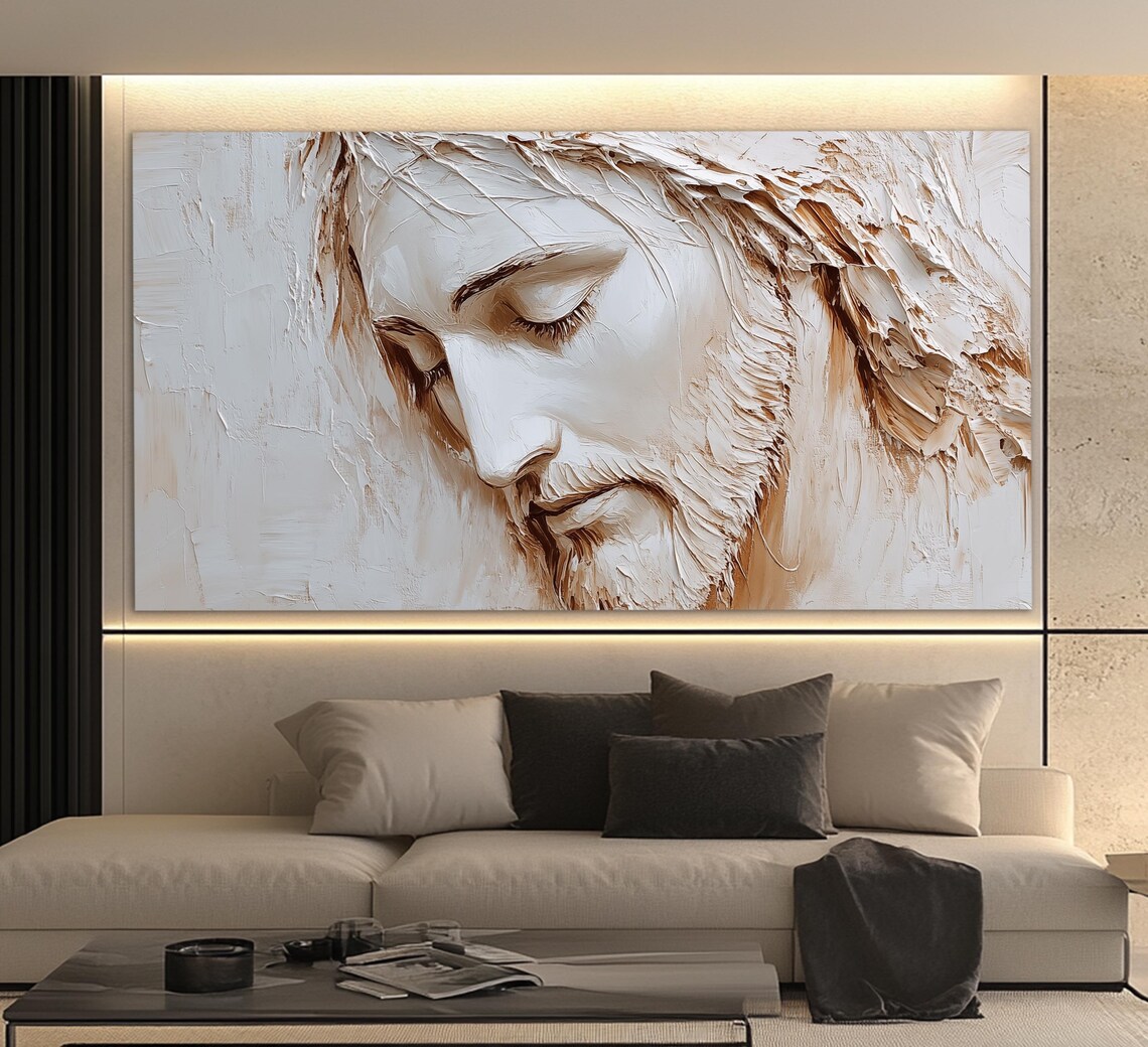 Minimalist Jesus Christ Art Print, Religious Decor - Image 2