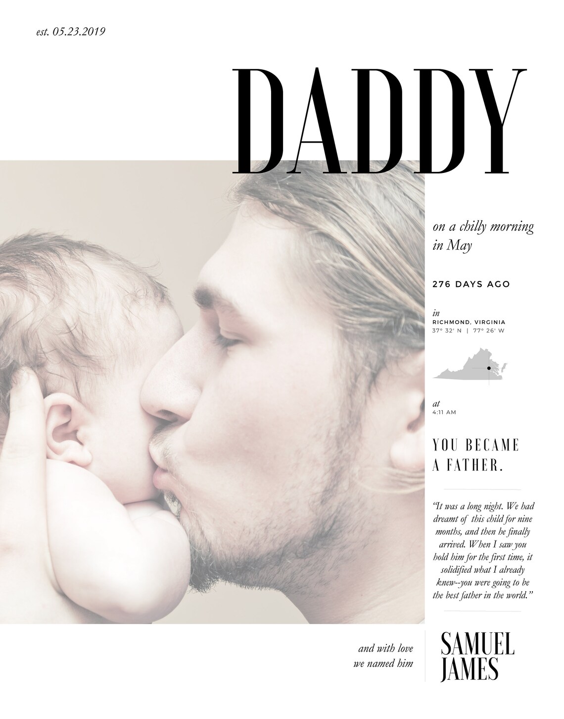 Father's Day Custom Photo Print, Gift for Dad - Image 4