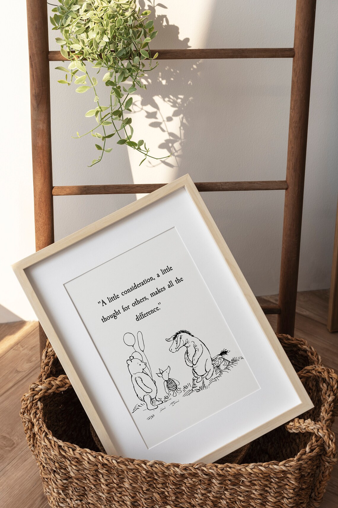 Winnie the Pooh A Little Consideration Makes All the Difference Quote Poster - Image 2