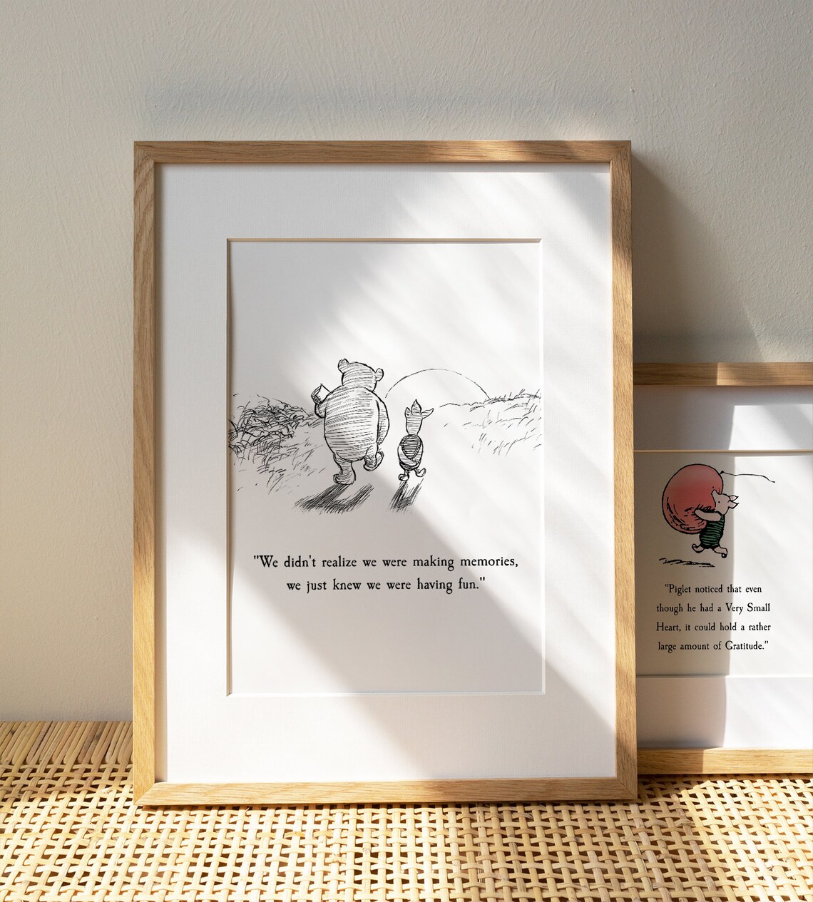 Winnie The Pooh Quote Birth Christening Nursery Art Print
